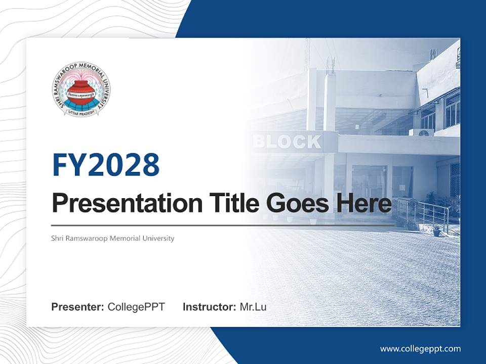 Shri Ramswaroop Memorial University Academic Presentation/Research Findings Report PPT Template4:3 ratio PPT effect preview image5