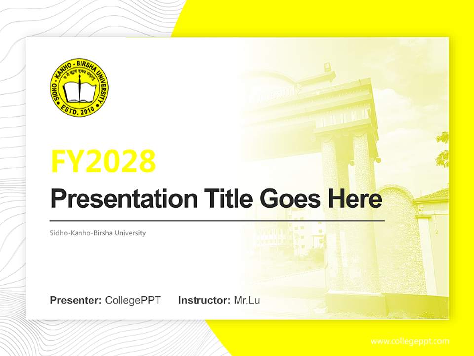 Sidho-Kanho-Birsha University Academic Presentation/Research Findings Report PPT Template4:3 ratio PPT effect preview image5