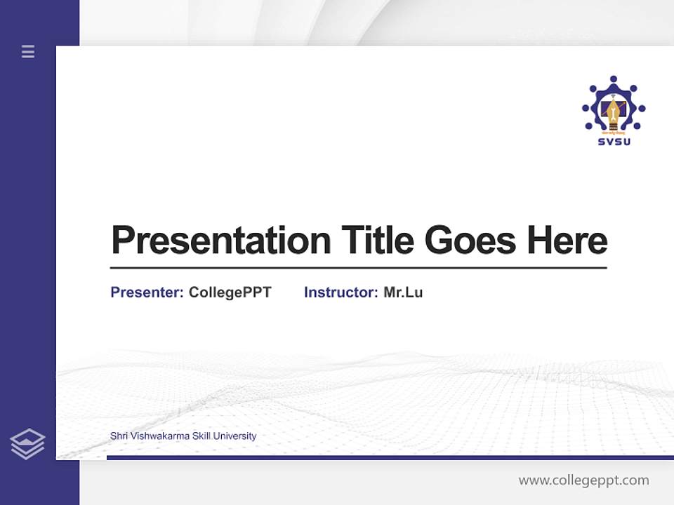Shri Vishwakarma Skill University Thesis Proposal/Graduation Defense PPT Template4:3 ratio PPT effect preview image5
