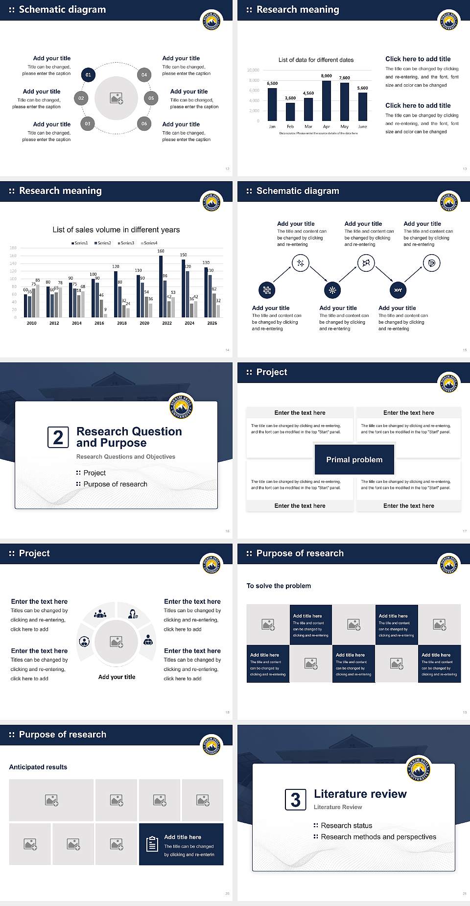 Sikkim Skill University Graduation Thesis Defense PPT Template4:3 ratio PPT effect preview image3
