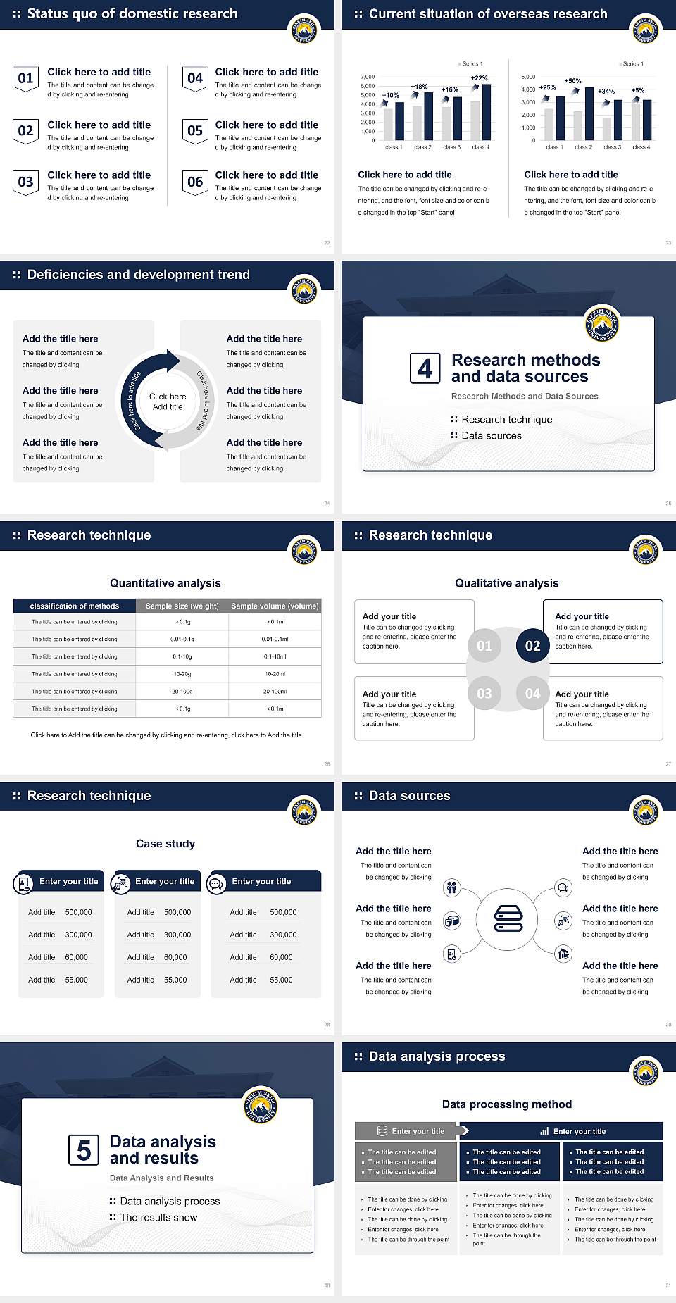 Sikkim Skill University Graduation Thesis Defense PPT Template4:3 ratio PPT effect preview image4