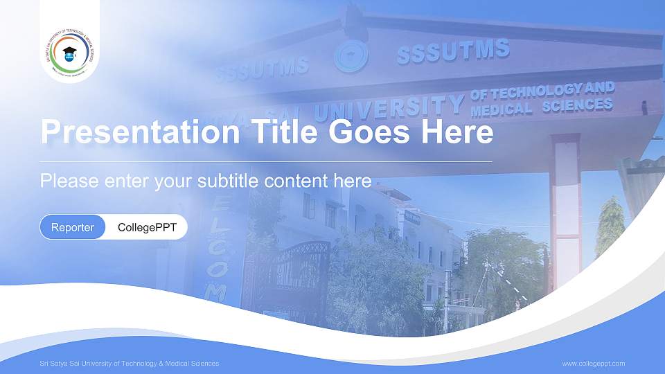 Sri Satya Sai University of Technology & Medical Sciences Lecture Sharing and Networking Event PPT Template16:9 ratio PPT effect preview image