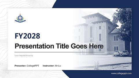 Spicer Adventist University Academic Presentation/Research Findings Report PPT Template