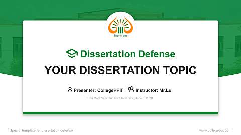 Shri Mata Vaishno Devi University Graduation Thesis Defense PPT Template