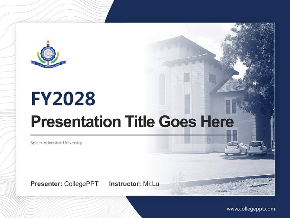 Spicer Adventist University Academic Presentation/Research Findings Report PPT Template4:3 ratio PPT effect preview image5