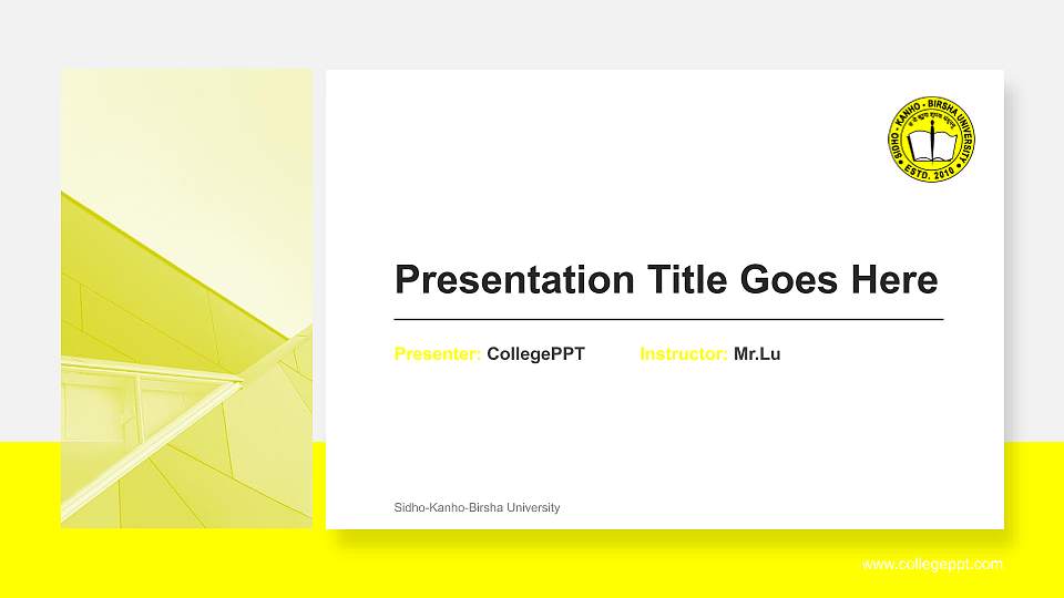 Sidho-Kanho-Birsha University General PPT Template16:9 ratio PPT effect preview image
