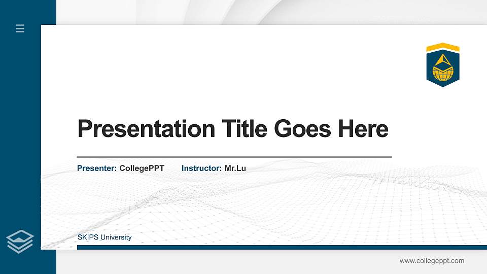 SKIPS University Thesis Proposal/Graduation Defense PPT Template16:9 ratio PPT effect preview image