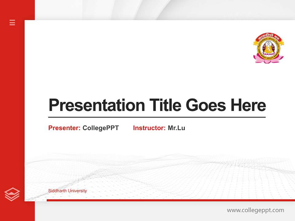 Siddharth University Thesis Proposal/Graduation Defense PPT Template4:3 ratio PPT effect preview image5