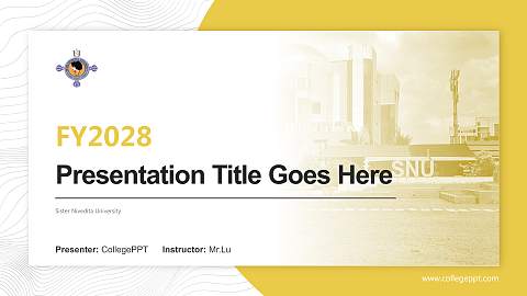 Sister Nivedita University Academic Presentation/Research Findings Report PPT Template