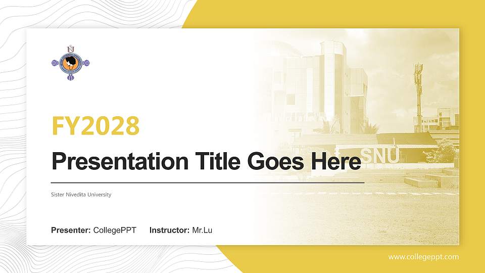 Sister Nivedita University Academic Presentation/Research Findings Report PPT Template16:9 ratio PPT effect preview image