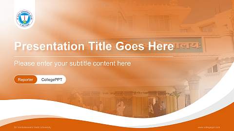 Sri Venkateswara Vedic University Lecture Sharing and Networking Event PPT Template