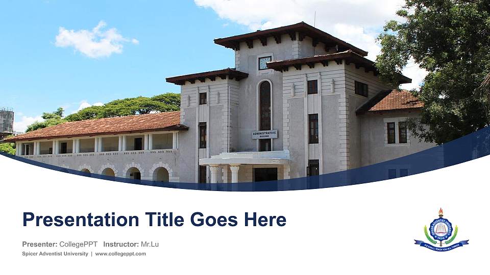 Spicer Adventist University Course/Courseware Creation PPT Template16:9 ratio PPT effect preview image