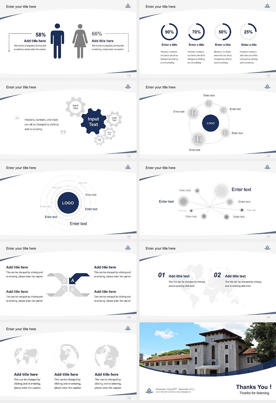 Spicer Adventist University Course/Courseware Creation PPT Template16:9 ratio PPT effect preview image4