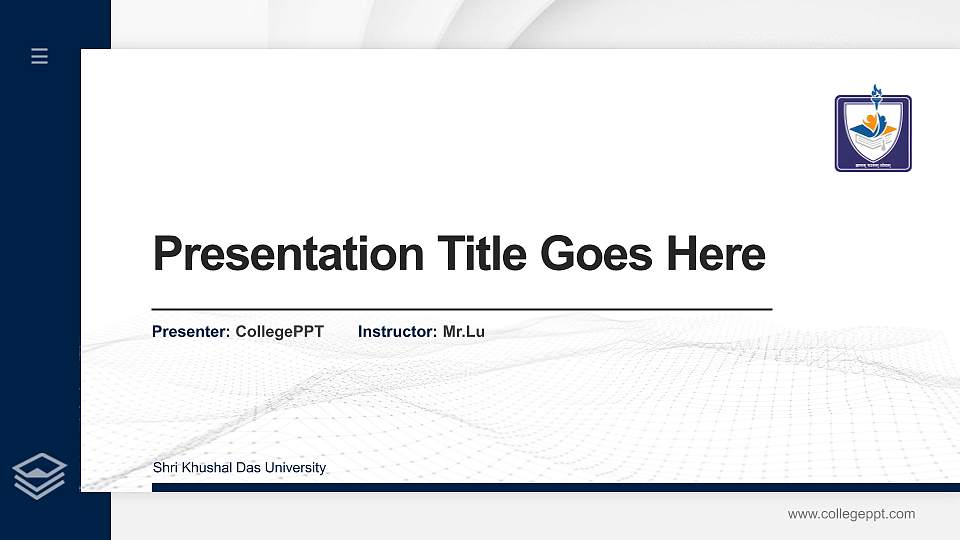 Shri Khushal Das University Thesis Proposal/Graduation Defense PPT Template16:9 ratio PPT effect preview image