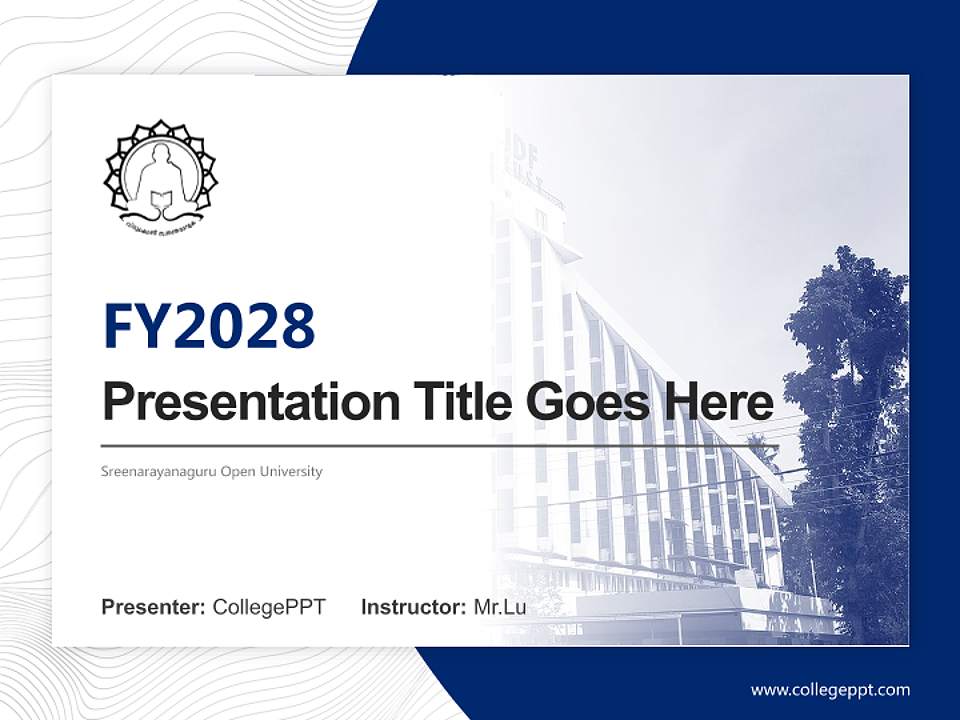 Sreenarayanaguru Open University Academic Presentation/Research Findings Report PPT Template4:3 ratio PPT effect preview image5