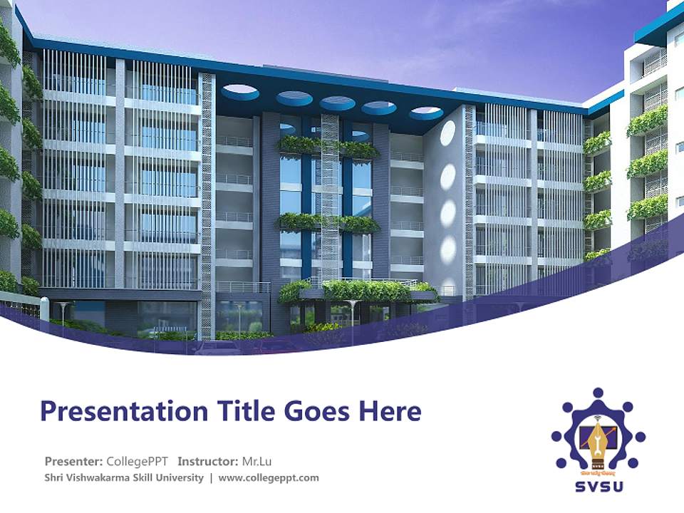Shri Vishwakarma Skill University Course/Courseware Creation PPT Template4:3 ratio PPT effect preview image5