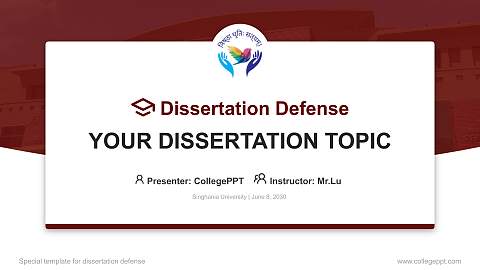 Singhania University Graduation Thesis Defense PPT Template