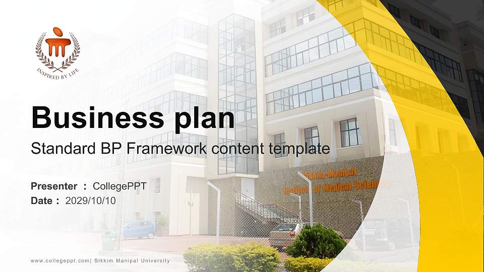 Sikkim Manipal University Competition/Entrepreneurship Contest PPT Template16:9 ratio PPT effect preview image