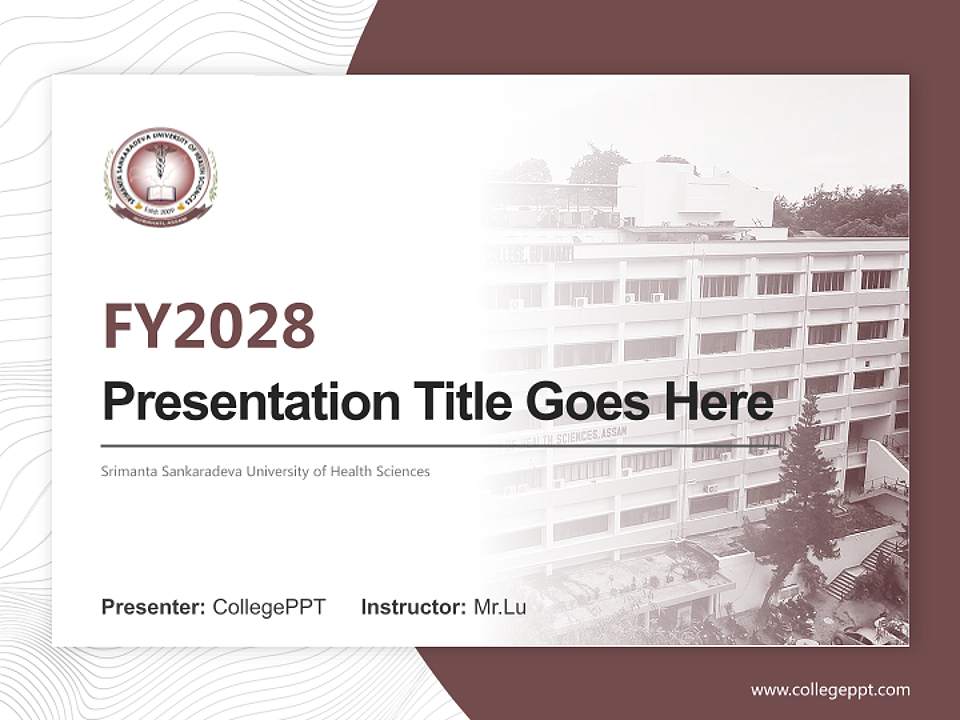 Srimanta Sankaradeva University of Health Sciences Academic Presentation/Research Findings Report PPT Template4:3 ratio PPT effect preview image5