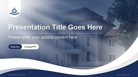 Spicer Adventist University Lecture Sharing and Networking Event PPT Template