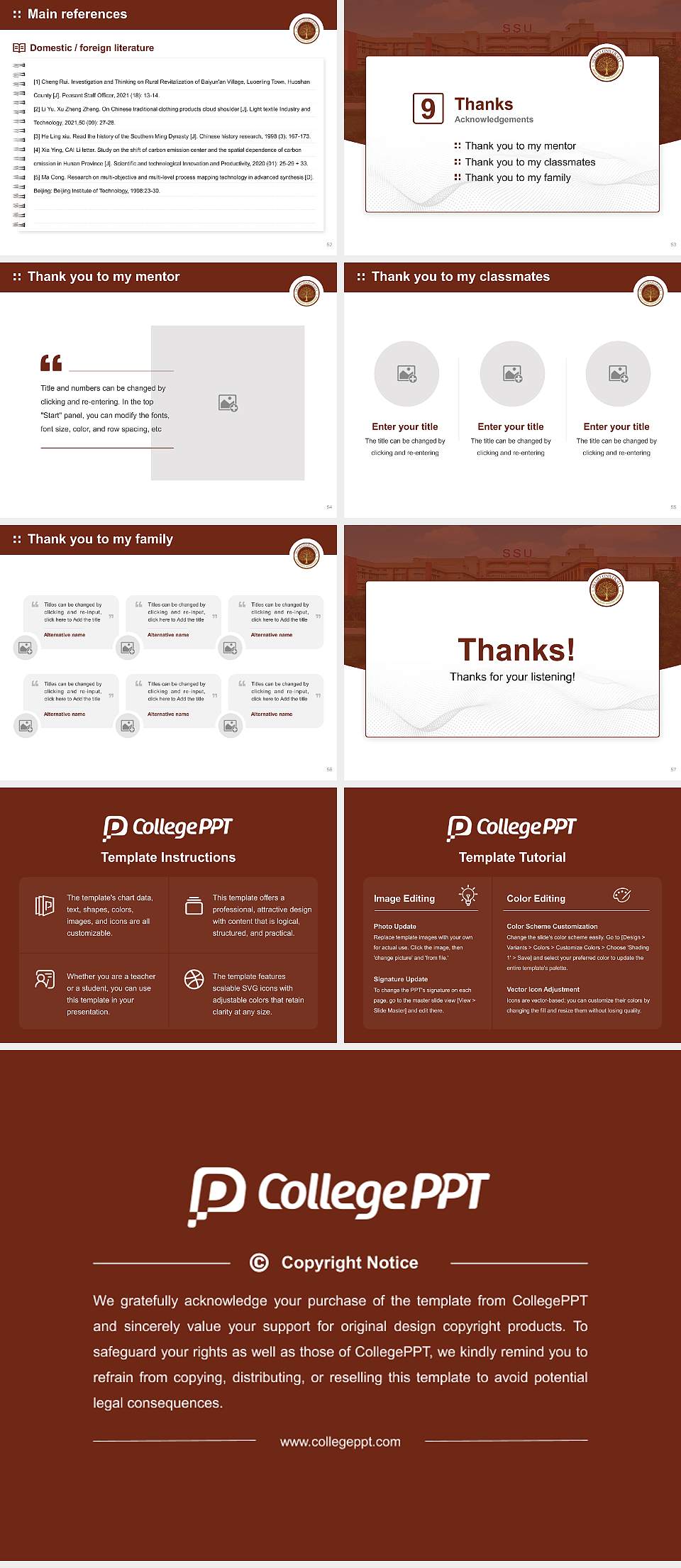 Sri Sri University Graduation Thesis Defense PPT Template4:3 ratio PPT effect preview image7