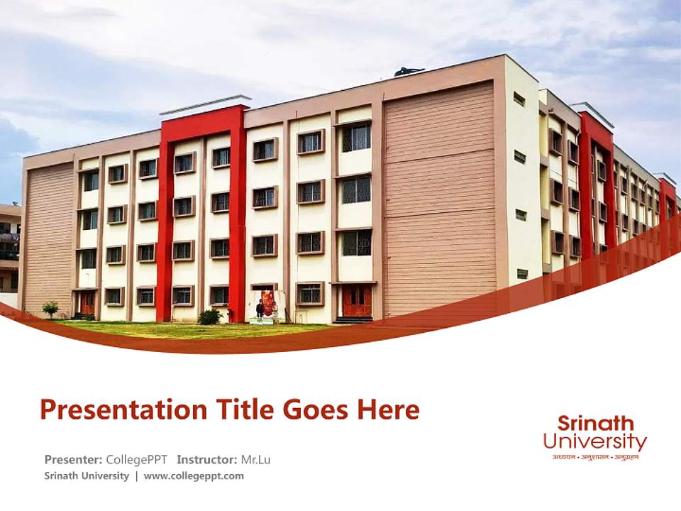 Srinath University Course/Courseware Creation PPT Template4:3 ratio PPT effect preview image5