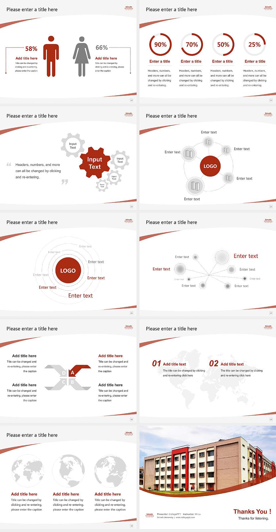 Srinath University Course/Courseware Creation PPT Template4:3 ratio PPT effect preview image4
