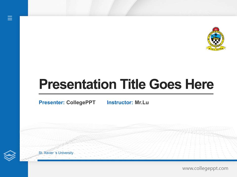 St. Xavier ‘s University Thesis Proposal/Graduation Defense PPT Template4:3 ratio PPT effect preview image5