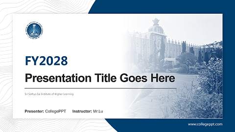Sri Sathya Sai Institute of Higher Learning Academic Presentation/Research Findings Report PPT Template