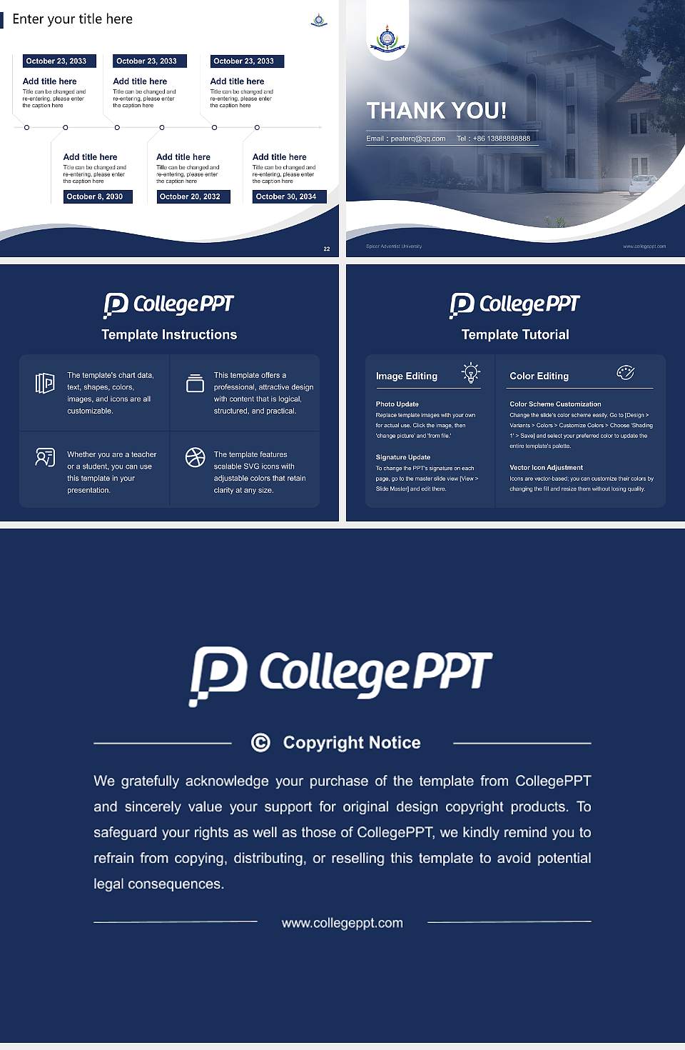 Spicer Adventist University Lecture Sharing and Networking Event PPT Template4:3 ratio PPT effect preview image4