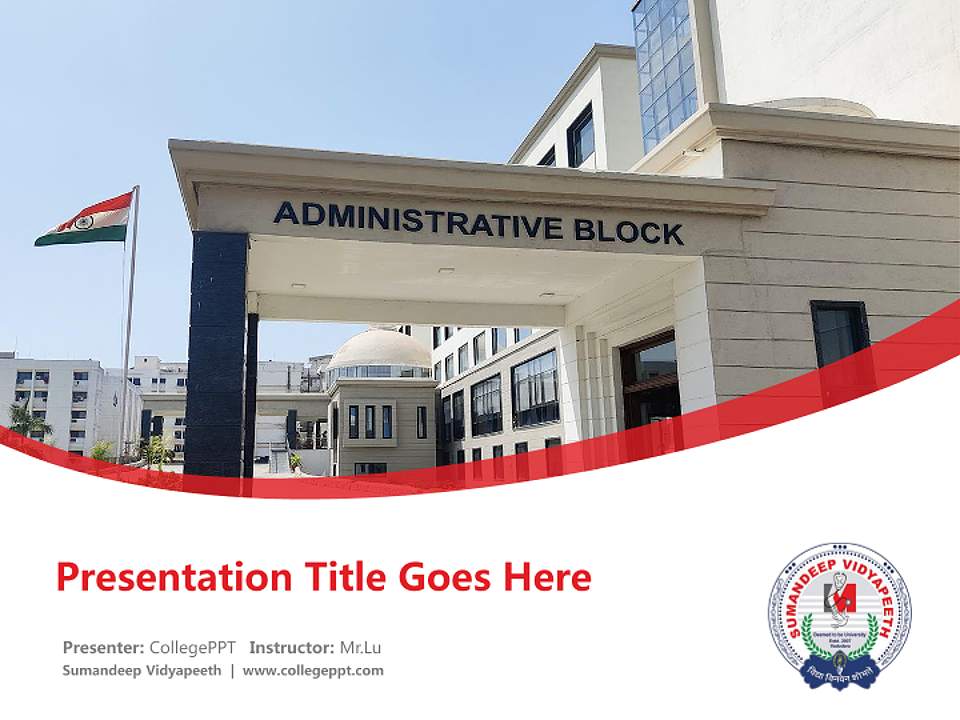 Sumandeep Vidyapeeth Course/Courseware Creation PPT Template4:3 ratio PPT effect preview image5