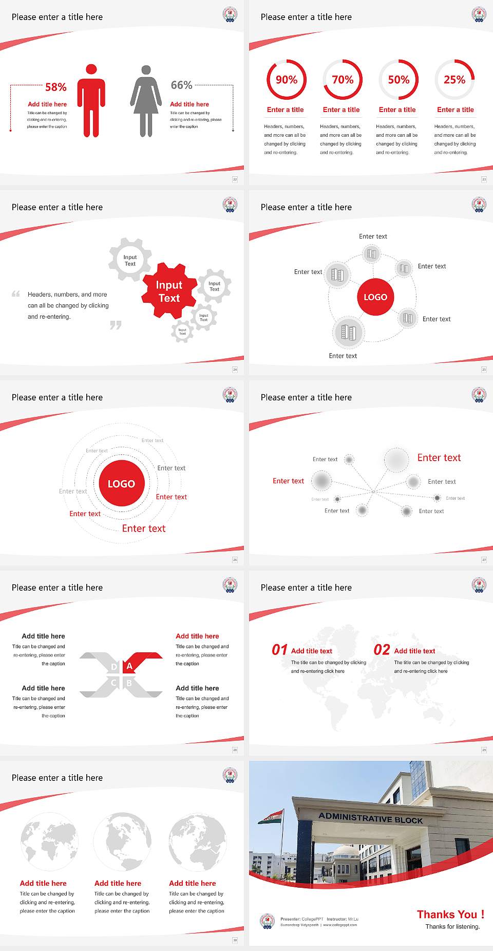 Sumandeep Vidyapeeth Course/Courseware Creation PPT Template4:3 ratio PPT effect preview image4