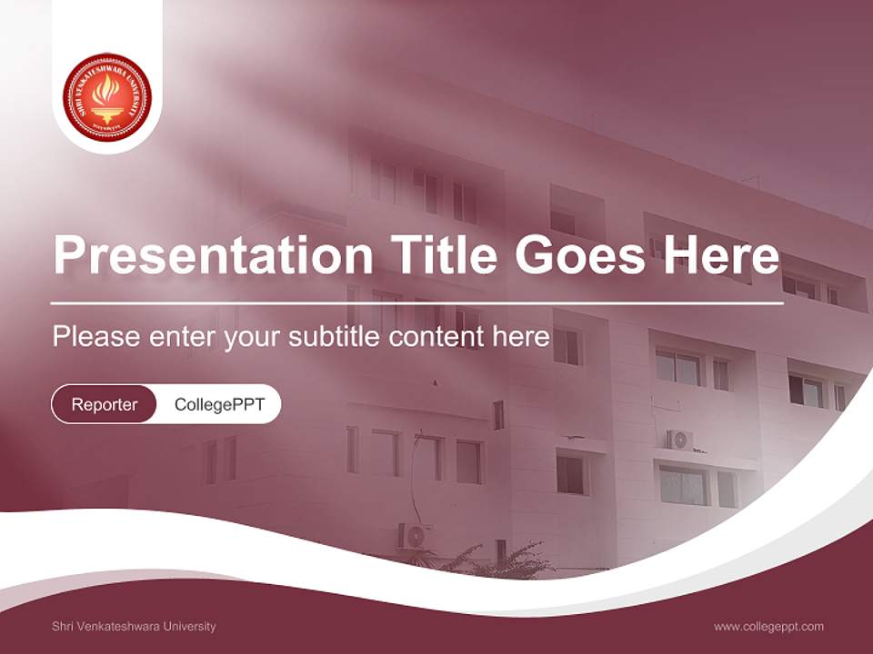 Shri Venkateshwara University Lecture Sharing and Networking Event PPT Template4:3 ratio PPT effect preview image4