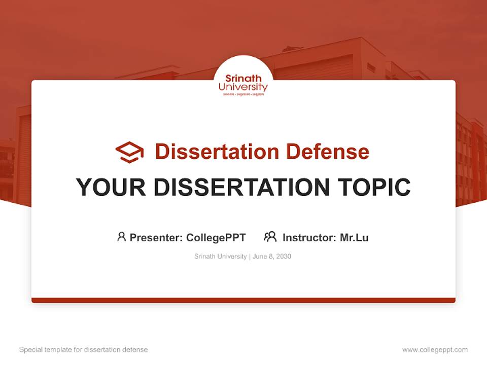 Srinath University Graduation Thesis Defense PPT Template4:3 ratio PPT effect preview image7