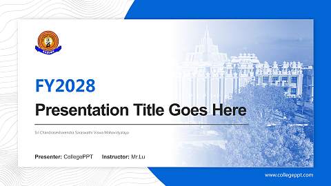 Sri Chandrasekharendra Saraswathi Viswa Mahavidyalaya Academic Presentation/Research Findings Report PPT Template