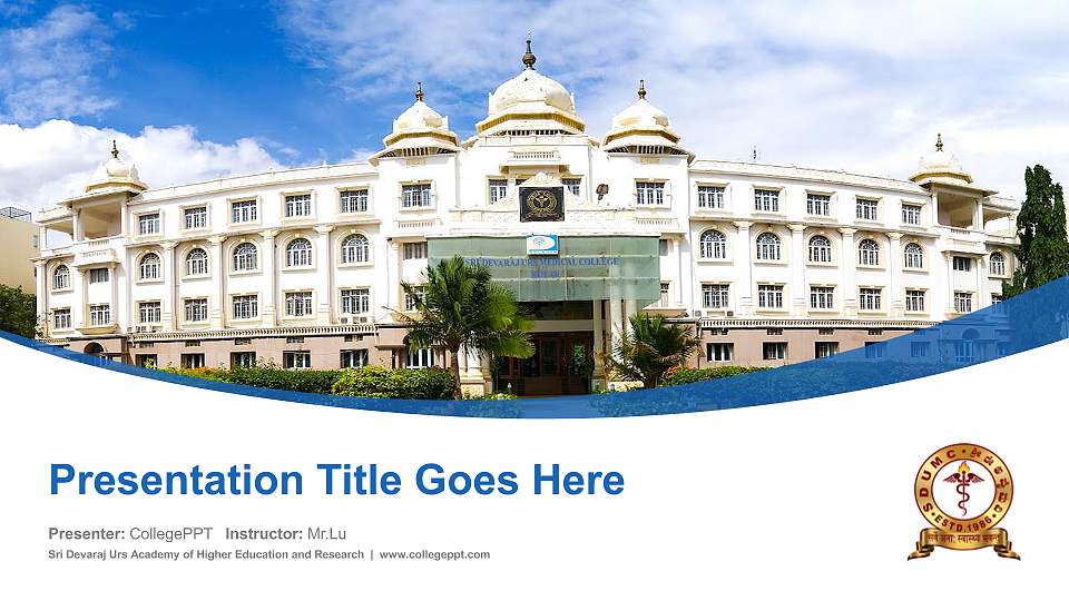 Sri Devaraj Urs Academy of Higher Education and Research Course/Courseware Creation PPT Template16:9 ratio PPT effect preview image