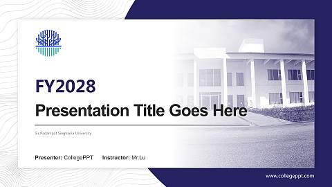 Sir Padampat Singhania University Academic Presentation/Research Findings Report PPT Template