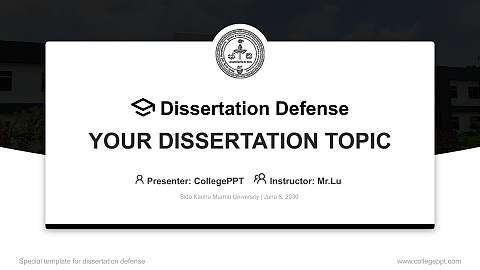 Sido Kanhu Murmu University Graduation Thesis Defense PPT Template