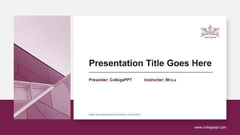 Sree Sankaracharya University of Sanskrit General PPT Template