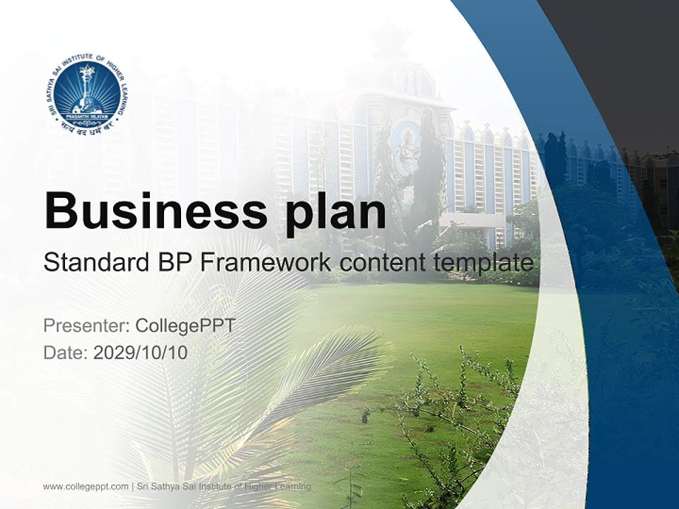 Sri Sathya Sai Institute of Higher Learning Competition/Entrepreneurship Contest PPT Template4:3 ratio PPT effect preview image9