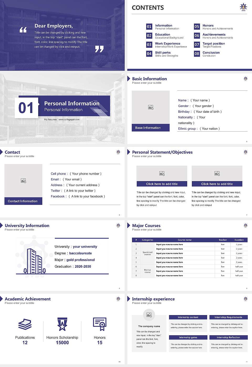 Shri Vishwakarma Skill University Resume PPT Template16:9 ratio PPT effect preview image2