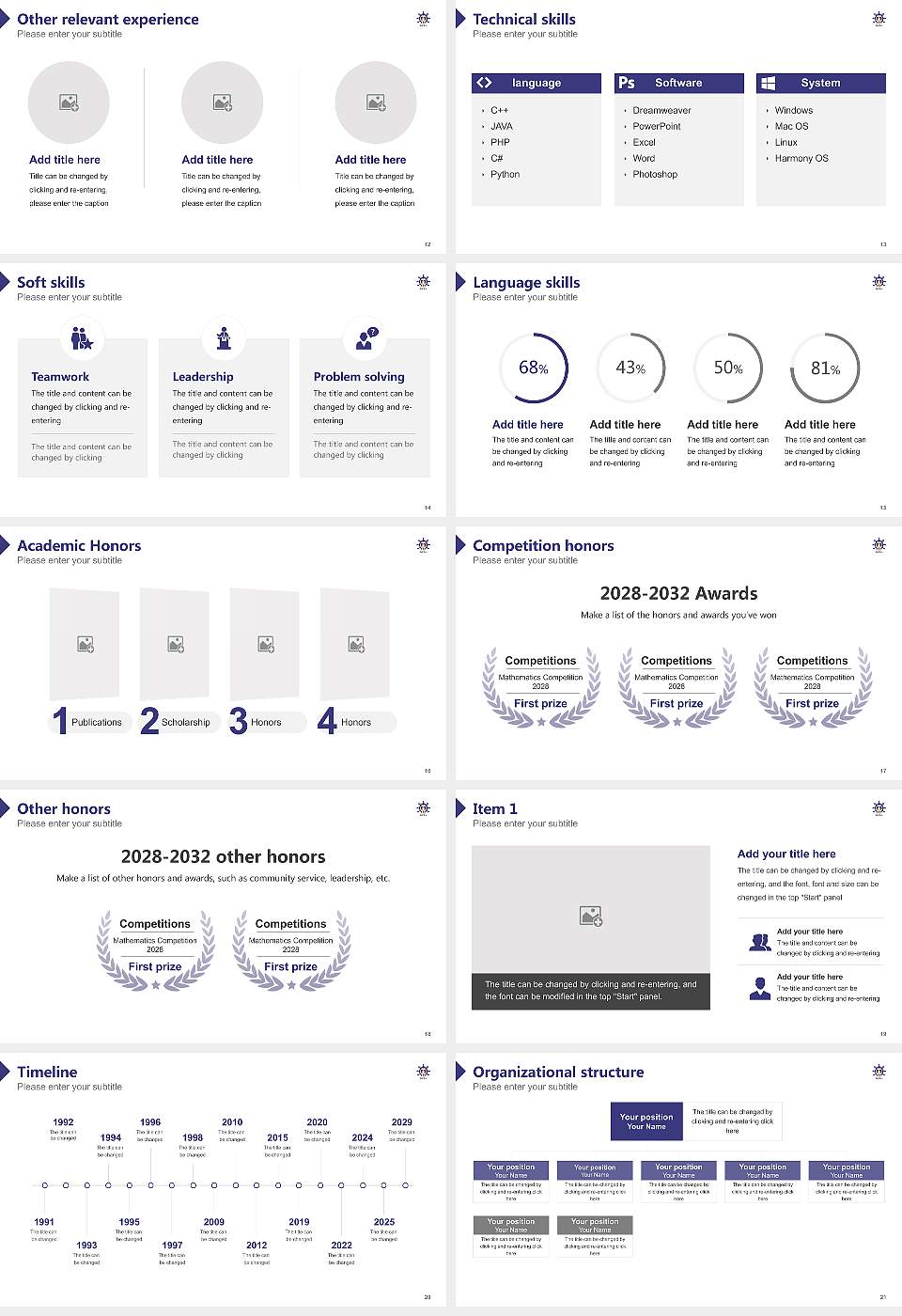 Shri Vishwakarma Skill University Resume PPT Template16:9 ratio PPT effect preview image3