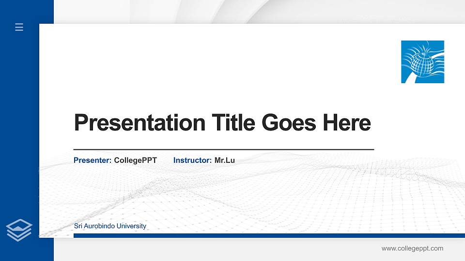 Sri Aurobindo University Thesis Proposal/Graduation Defense PPT Template16:9 ratio PPT effect preview image
