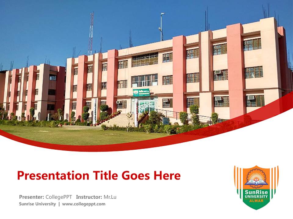 Sunrise University Course/Courseware Creation PPT Template4:3 ratio PPT effect preview image5