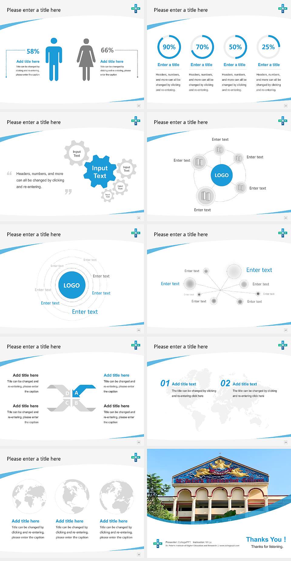 St. Peter’s Institute of Higher Education and Research Course/Courseware Creation PPT Template4:3 ratio PPT effect preview image4