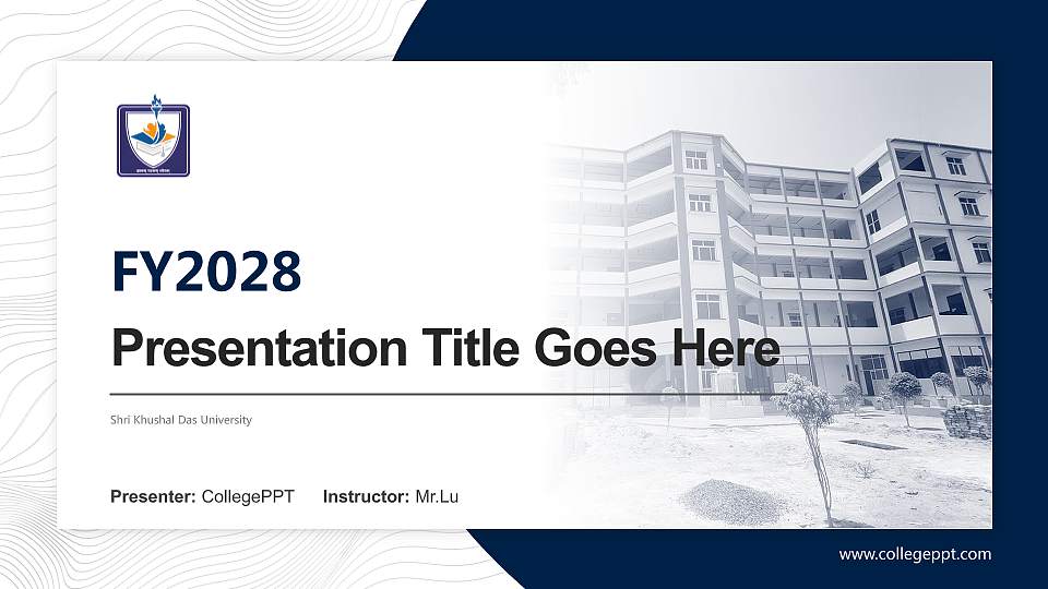 Shri Khushal Das University Academic Presentation/Research Findings Report PPT Template16:9 ratio PPT effect preview image