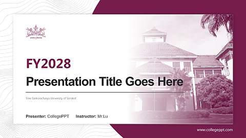 Sree Sankaracharya University of Sanskrit Academic Presentation/Research Findings Report PPT Template
