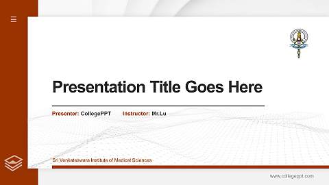 Sri Venkateswara Institute of Medical Sciences Thesis Proposal/Graduation Defense PPT Template