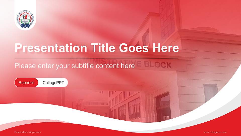 Sumandeep Vidyapeeth Lecture Sharing and Networking Event PPT Template16:9 ratio PPT effect preview image