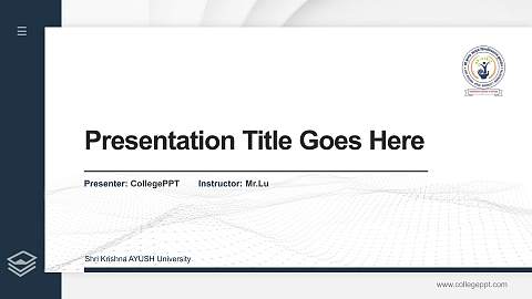 Shri Krishna AYUSH University Thesis Proposal/Graduation Defense PPT Template